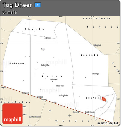 Classic Style Simple Map of Tog-Dheer