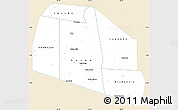 Classic Style Simple Map of Tog-Dheer, single color outside