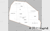 Gray Simple Map of Tog-Dheer, cropped outside