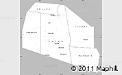 Gray Simple Map of Tog-Dheer, single color outside