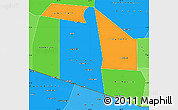 Political Simple Map of Tog-Dheer, political shades outside