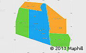 Political Simple Map of Tog-Dheer, single color outside