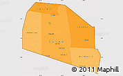 Political Shades Simple Map of Tog-Dheer, cropped outside