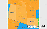 Political Shades Simple Map of Tog-Dheer, political outside