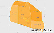 Political Shades Simple Map of Tog-Dheer, single color outside