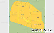 Savanna Style Simple Map of Tog-Dheer, single color outside