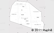 Silver Style Simple Map of Tog-Dheer, cropped outside