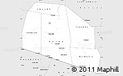 Silver Style Simple Map of Tog-Dheer