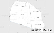 Silver Style Simple Map of Tog-Dheer, single color outside