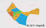 Political 3D Map of W. Galbeed, cropped outside