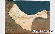 Satellite 3D Map of W. Galbeed, darken