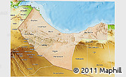 Satellite 3D Map of W. Galbeed, physical outside
