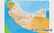 Satellite 3D Map of W. Galbeed, political shades outside