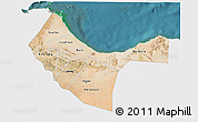 Satellite 3D Map of W. Galbeed, single color outside