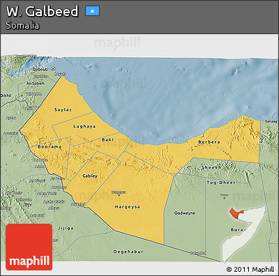 Savanna Style 3D Map of W. Galbeed