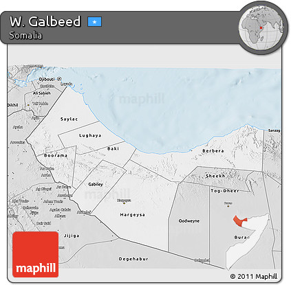 Silver Style 3D Map of W. Galbeed