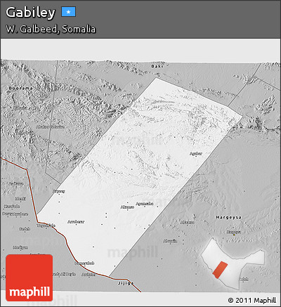 Gray 3D Map of Gabiley