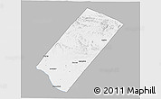 Gray 3D Map of Gabiley, single color outside