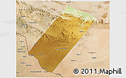 Physical 3D Map of Gabiley, satellite outside