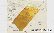 Physical 3D Map of Gabiley, shaded relief outside