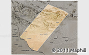 Satellite 3D Map of Gabiley, darken, semi-desaturated