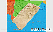 Satellite 3D Map of Gabiley, political outside