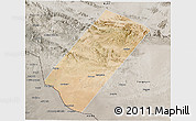Satellite 3D Map of Gabiley, semi-desaturated