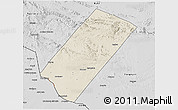 Shaded Relief 3D Map of Gabiley, desaturated