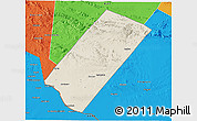Shaded Relief 3D Map of Gabiley, political outside