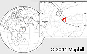 Blank Location Map of Gabiley
