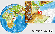 Physical Location Map of Gabiley, highlighted country