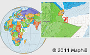 Political Location Map of Gabiley, highlighted country