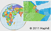 Political Location Map of Gabiley