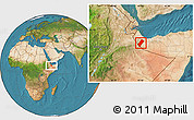 Satellite Location Map of Gabiley