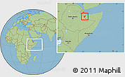 Savanna Style Location Map of Gabiley, within the entire country