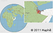 Savanna Style Location Map of Gabiley, highlighted country, highlighted parent region