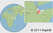 Savanna Style Location Map of Gabiley, highlighted parent region