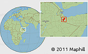 Savanna Style Location Map of Gabiley