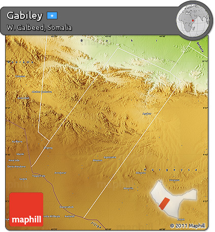 Physical Map of Gabiley