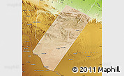 Satellite Map of Gabiley, physical outside