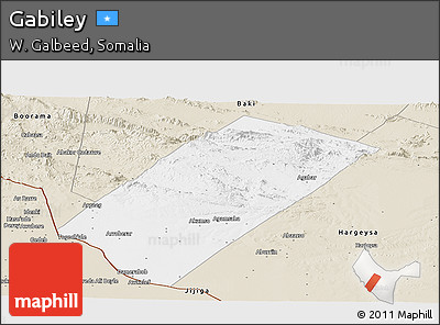 Classic Style Panoramic Map of Gabiley