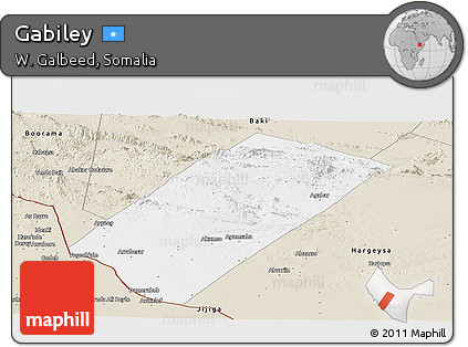 Classic Style Panoramic Map of Gabiley