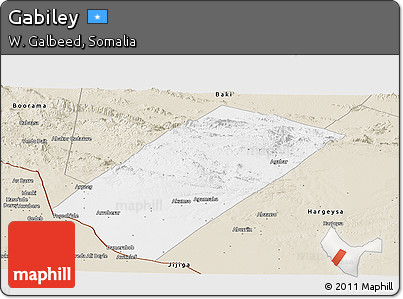 Classic Style Panoramic Map of Gabiley