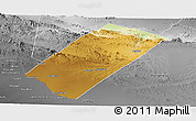 Physical Panoramic Map of Gabiley, desaturated