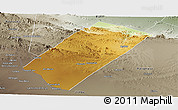 Physical Panoramic Map of Gabiley, semi-desaturated