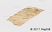 Satellite Panoramic Map of Gabiley, cropped outside