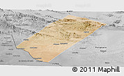 Satellite Panoramic Map of Gabiley, desaturated