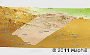Satellite Panoramic Map of Gabiley, physical outside