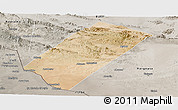 Satellite Panoramic Map of Gabiley, semi-desaturated