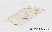 Shaded Relief Panoramic Map of Gabiley, cropped outside
